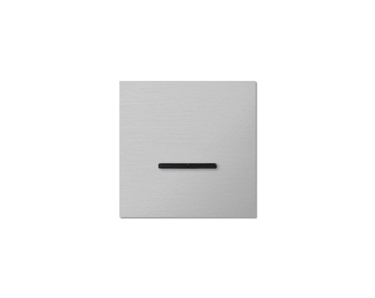 Chopin - 1-gang - brushed aluminium - dual levers black without LED