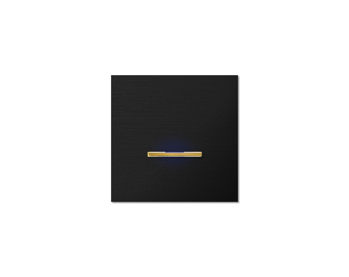 Chopin - 1-gang - brushed black - single lever gold with LED