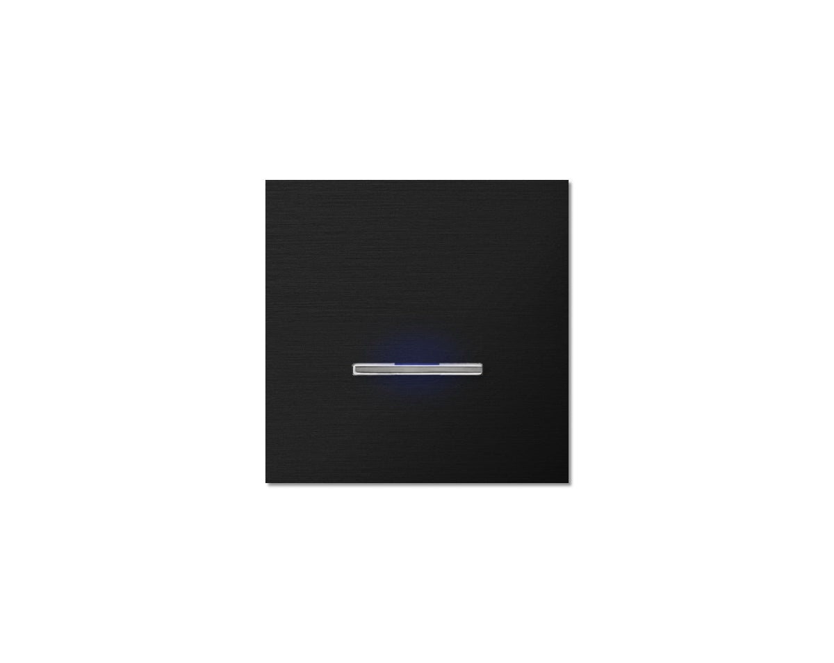Chopin - 1-gang - brushed black - single lever chrome with LED