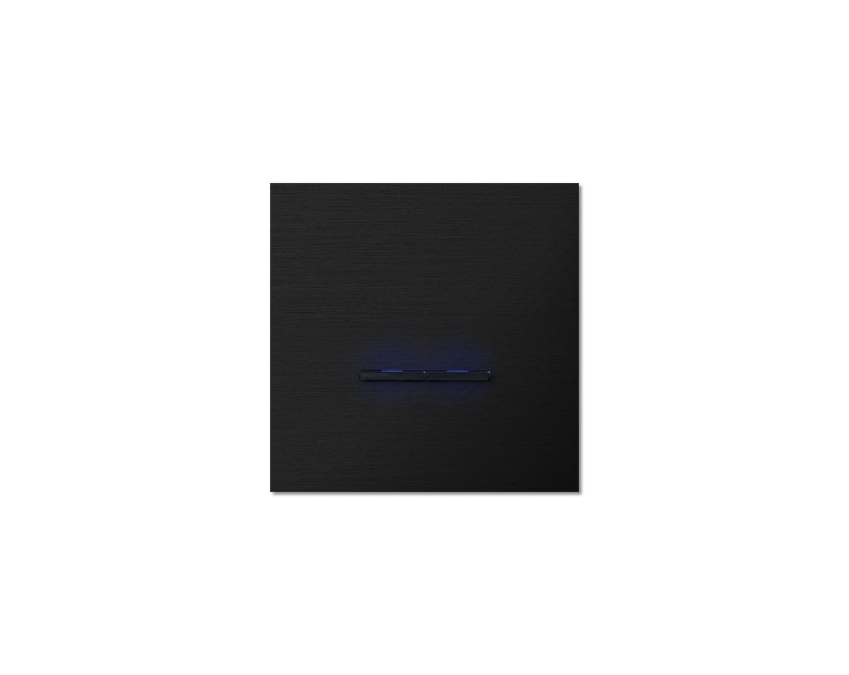 Chopin - 1-gang - brushed black - dual levers black with LED