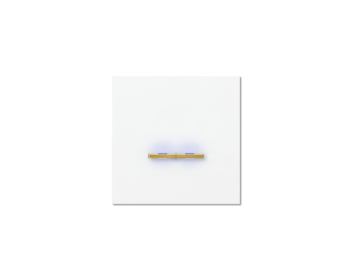 Chopin - 1-gang - satin white - dual levers gold with LED