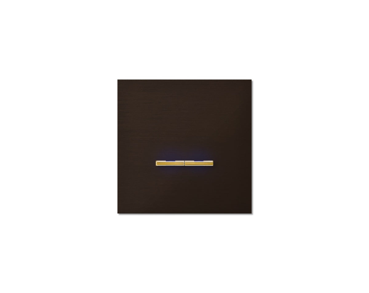 Chopin - 1-gang - bronze - dual levers gold with LED