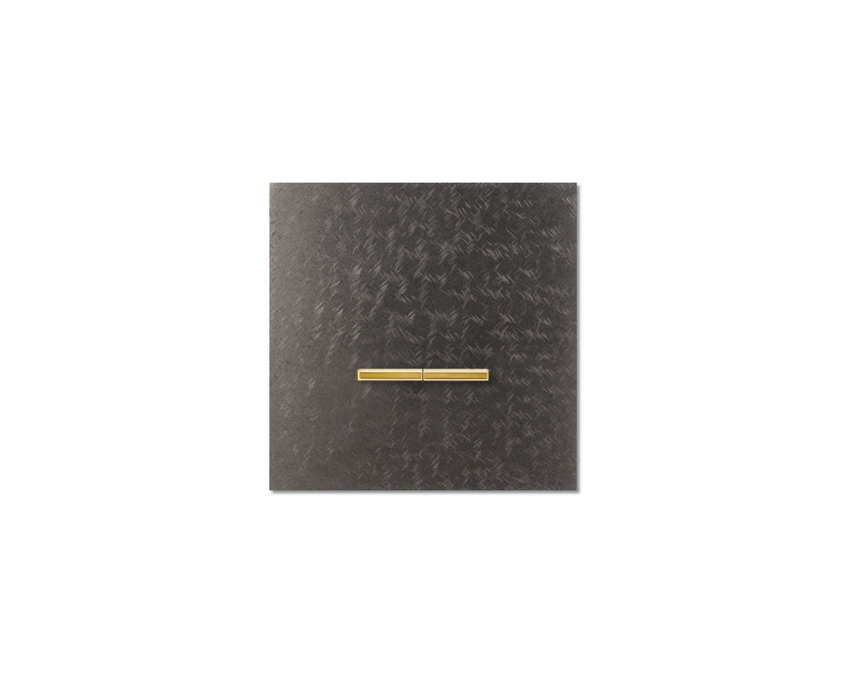 Chopin - 1-gang - fer forgé grey - dual levers gold without LED