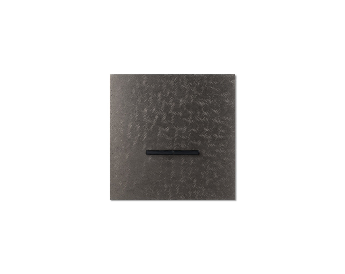 Chopin - 1-gang - fer forgé grey - dual levers black without LED