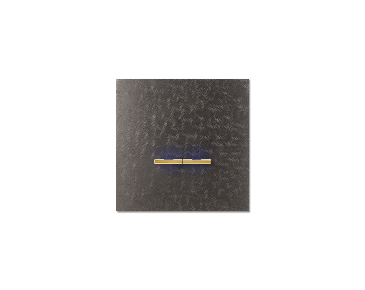 Chopin - 1-gang - fer forgé grey - dual levers gold with LED