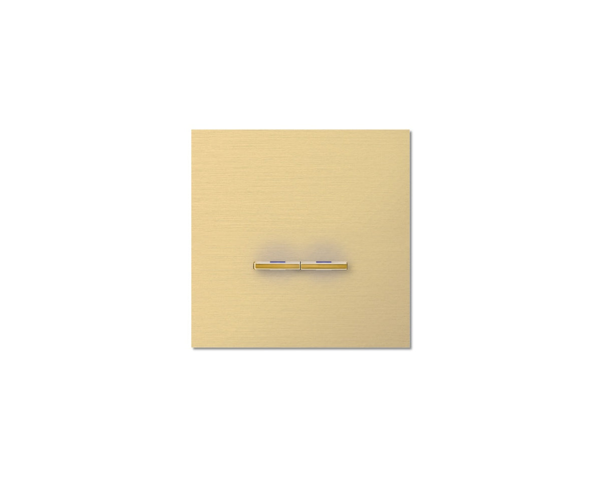 Chopin - 1-gang - brushed brass - dual levers gold with LED