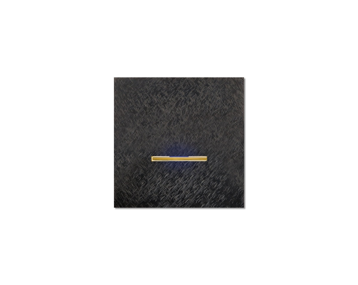 Chopin - 1-gang - fer forgé gunmetal - single lever gold with LED