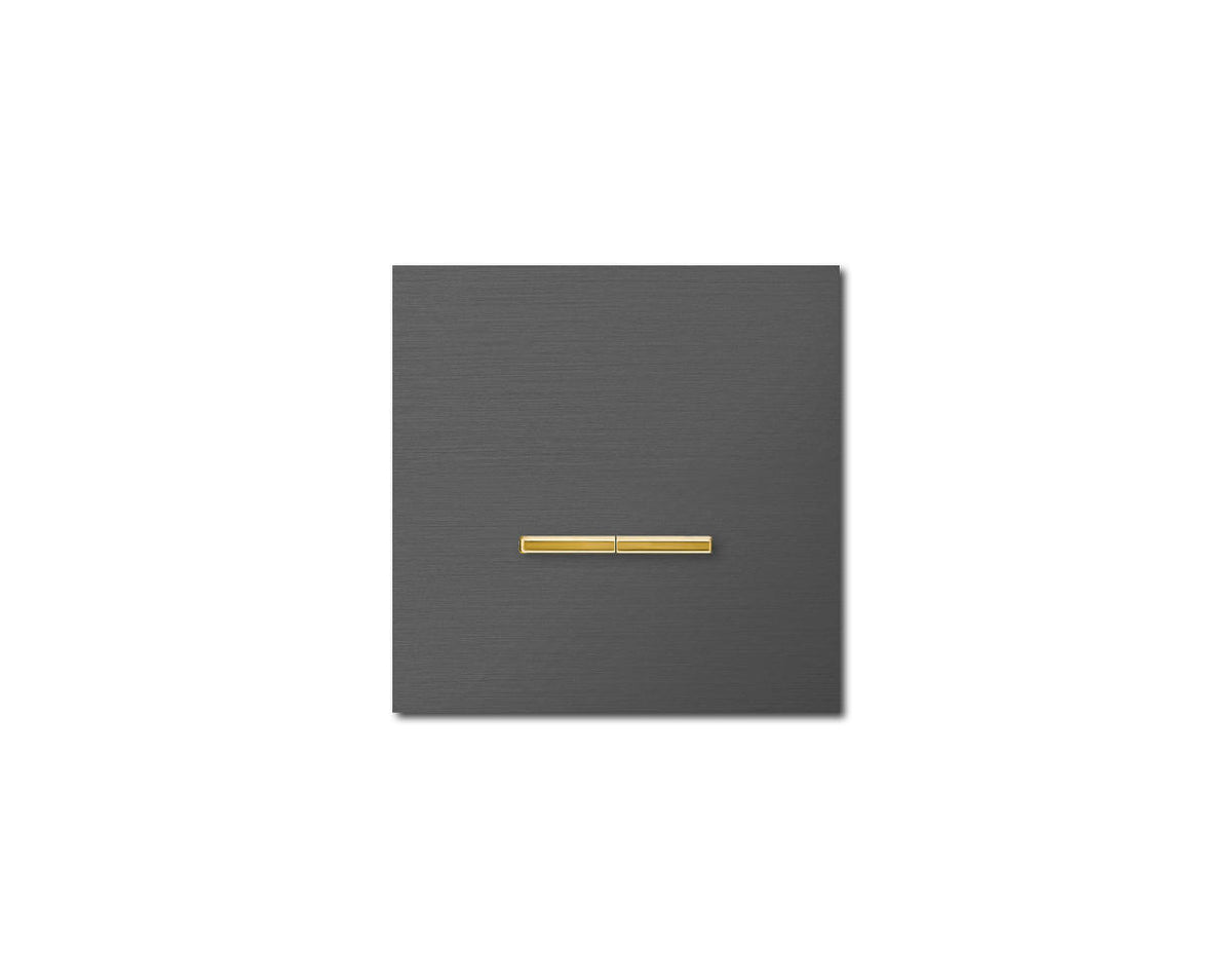 Chopin - 1-gang - brushed volcanic grey - dual levers gold without LED