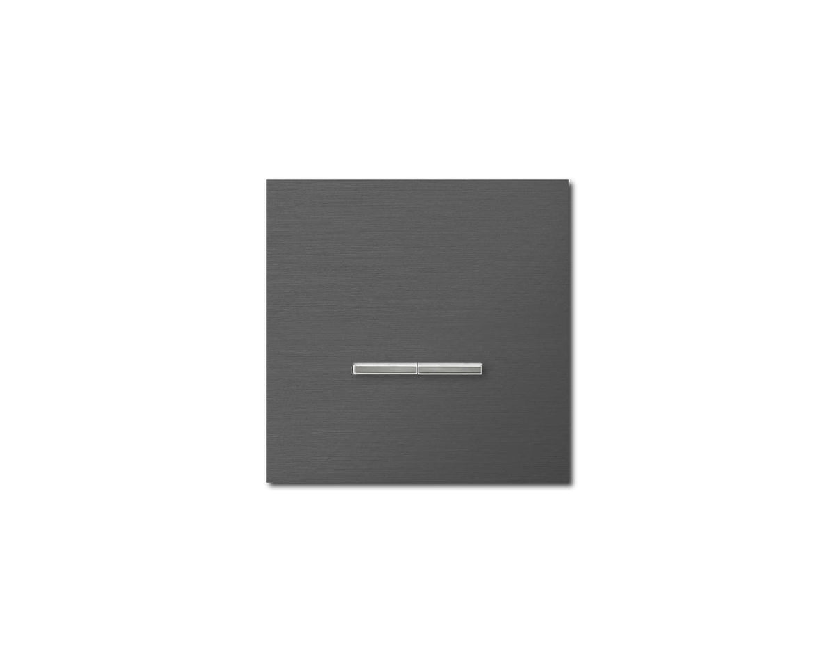 Chopin - 1-gang - brushed volcanic grey - dual levers chrome without LED