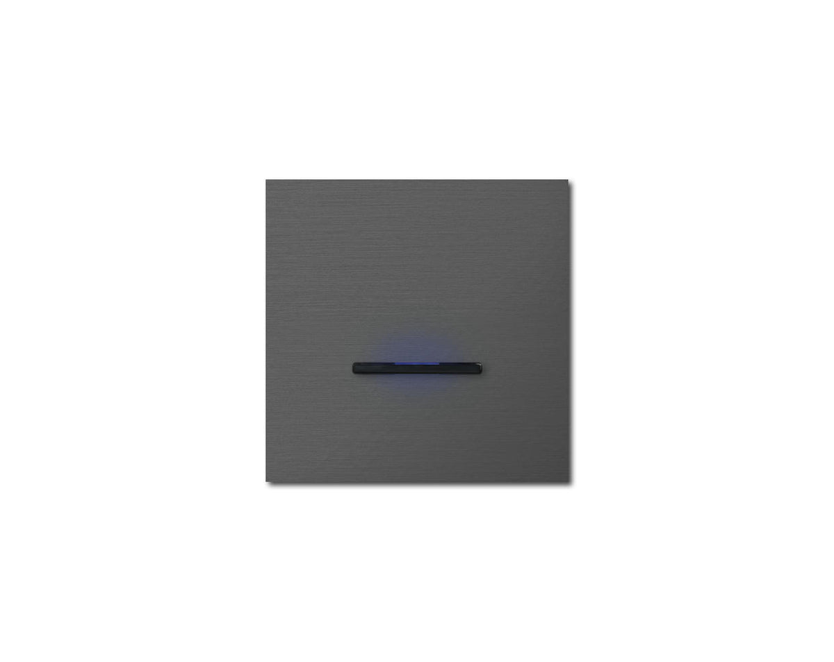 Chopin - 1-gang - brushed volcanic grey - single lever black with LED