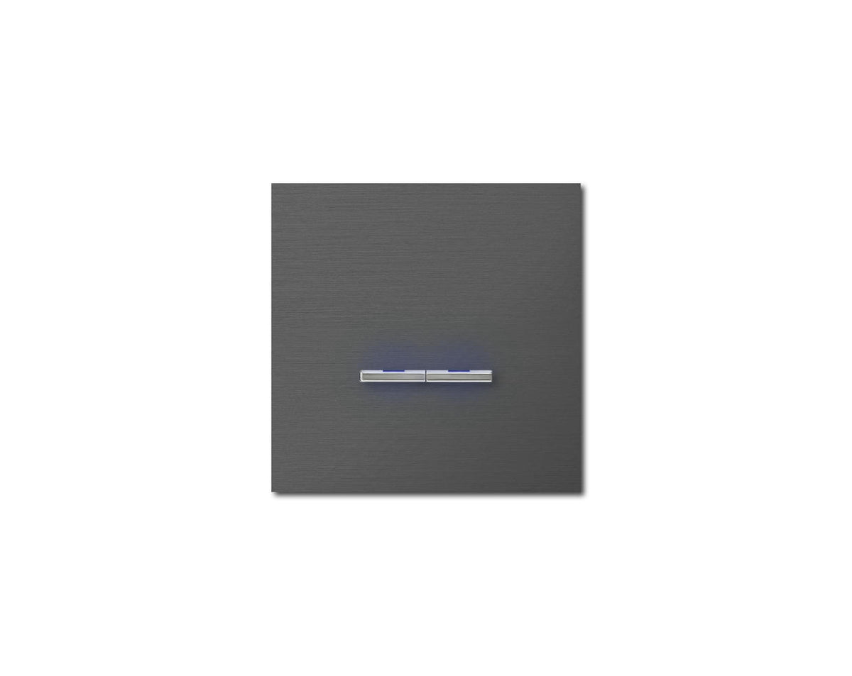 Chopin - 1-gang - brushed volcanic grey - dual levers chrome with LED