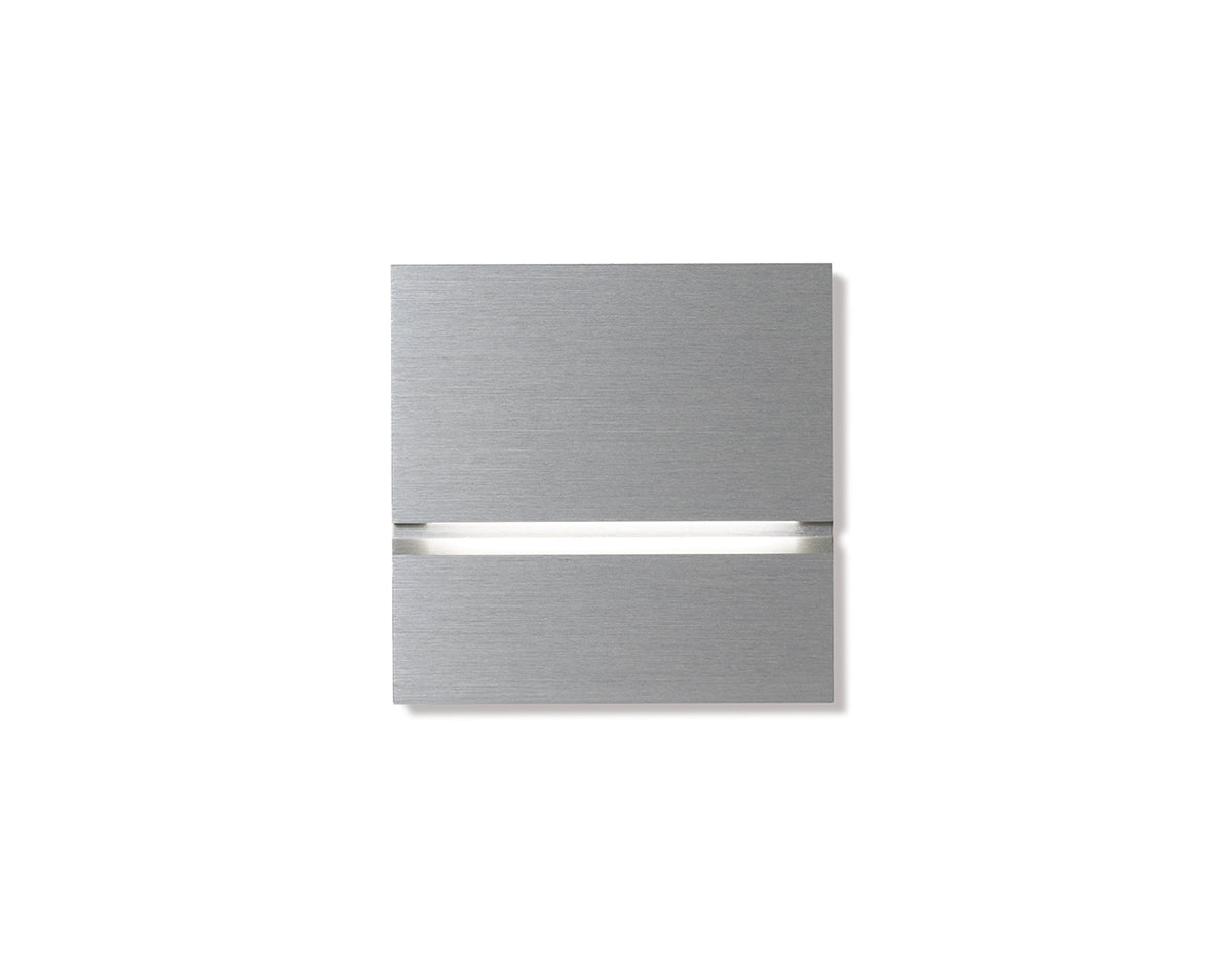 Via front - brushed aluminium