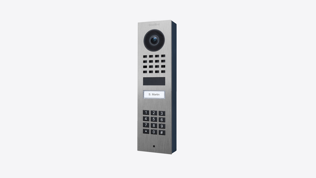 DoorBird D1101KV IP Video Intercom, 1 Call Button, with Keypad, Surface-mount – Stainless steel V2A
