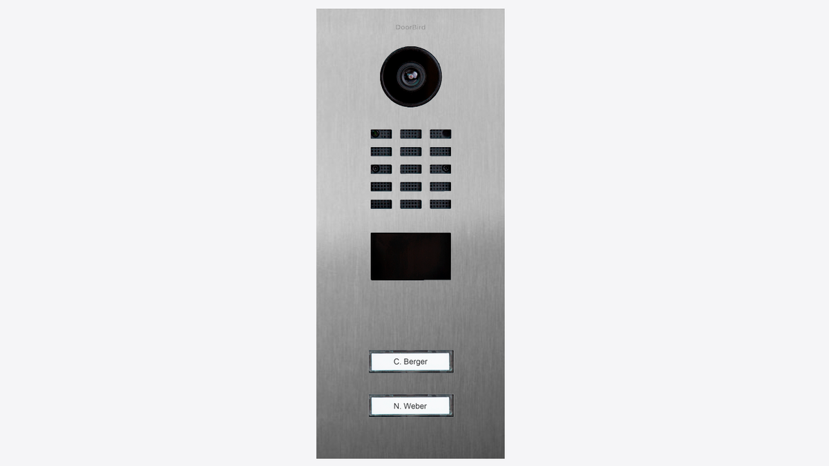 DoorBird D2202V IP Video Intercom, 2 Call Buttons – Stainless steel V2A