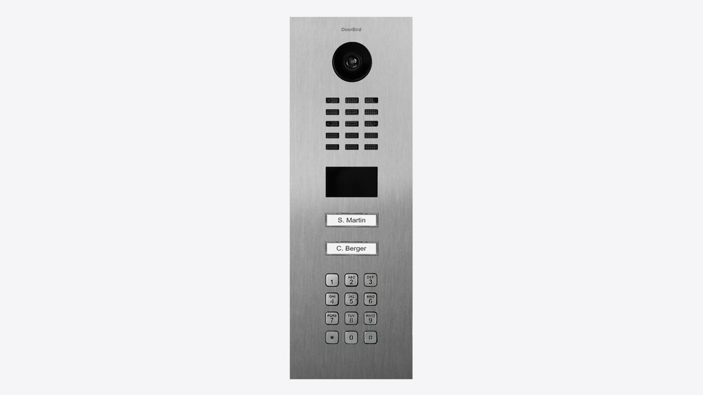 DoorBird D2202KV IP Video Intercom, 2 Call Buttons, with Keypad – Stainless steel V2A
