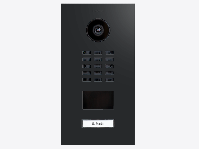 DoorBird D2201V IP Video Intercom, 1 Call Button – Graphite black