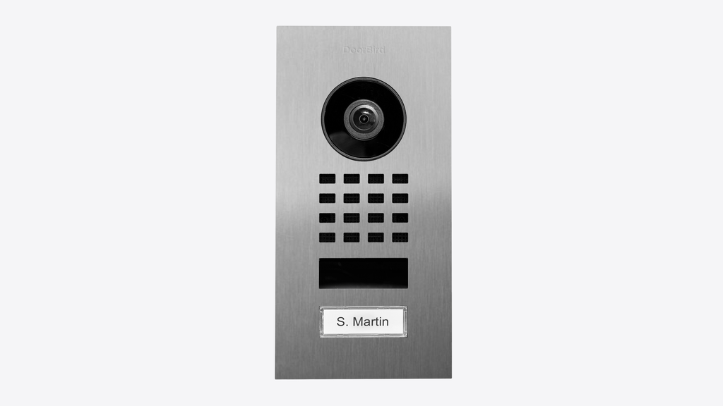 DoorBird D1101V IP Video Intercom, 1 Call Button, Flush-mount – Stainless steel V2A