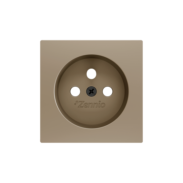 ZS55. Cover for French socket with screws 55x55 mm - Champagne by Zennio