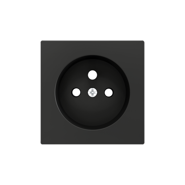 ZS55. Cover for French socket with screws 55x55 mm - Anthracite by Zennio