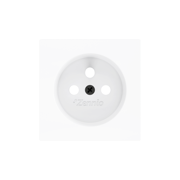 ZS55. Cover for French socket with screws 55x55 mm - Matt white by Zennio
