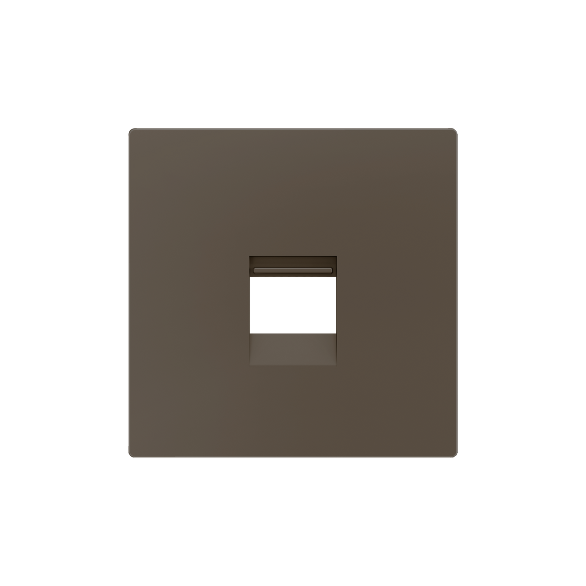 ZS55. Cover plate for RJ45 connector 55x55 mm - 1 insert - Mocha by Zennio