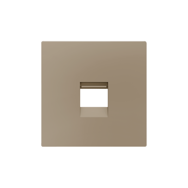 ZS55. Cover plate for RJ45 connector 55x55 mm - 1 insert - Champagne by Zennio