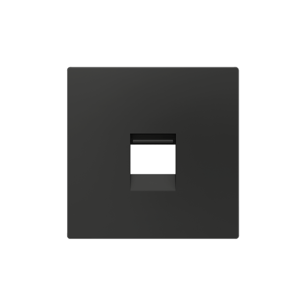 ZS55. Cover plate for RJ45 connector 55x55 mm - 1 insert - Anthracite by Zennio