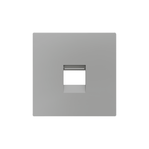 ZS55. Cover plate for RJ45 connector 55x55 mm - 1 insert - Silver by Zennio