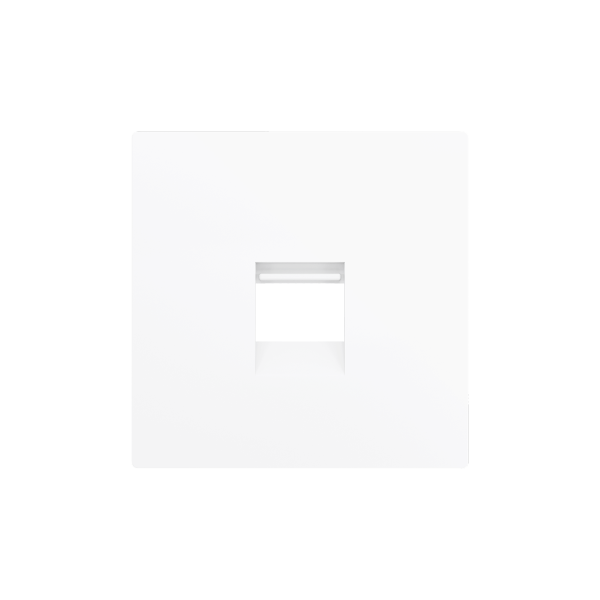 ZS55. Cover plate for RJ45 connector 55x55 mm - 1 insert - Matt white by Zennio