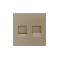 ZS55. Cover plate for RJ45 connector 55x55 mm - 2 inserts - Champagne by Zennio