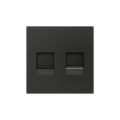 ZS55. Cover plate for RJ45 connector 55x55 mm - 2 inserts - Anthracite by Zennio