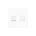ZS55. Cover plate for RJ45 connector 55x55 mm - 2 inserts - Matt white by Zennio