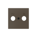 ZS55. Cover plate for TV/R insert 55x55 mm - Mocha by Zennio