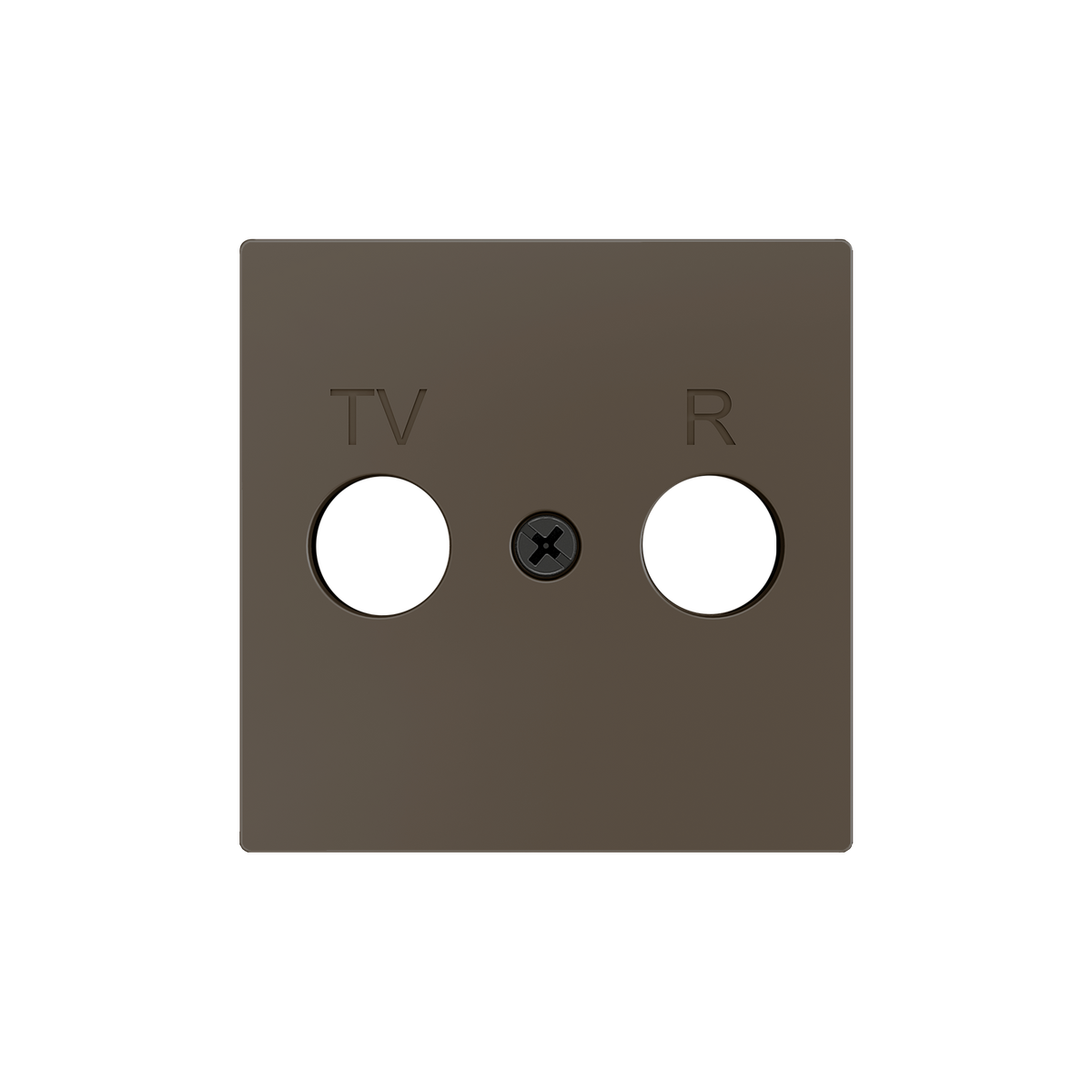 ZS55. Cover plate for TV/R insert 55x55 mm - Mocha by Zennio