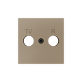 ZS55. Cover plate for TV/R insert 55x55 mm - Champagne by Zennio