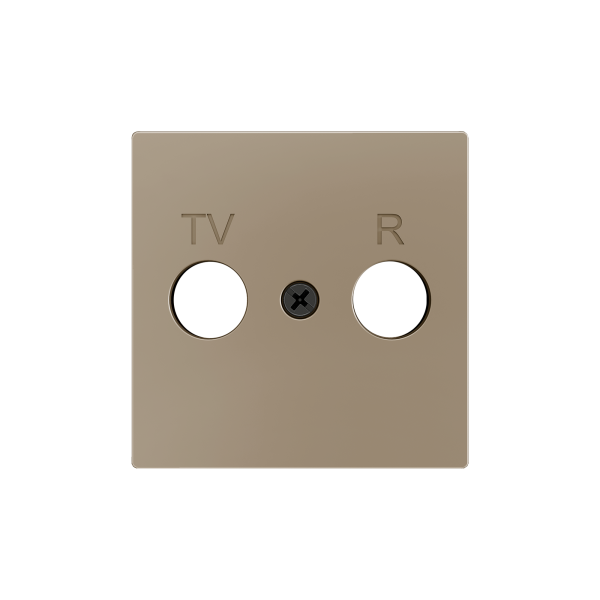ZS55. Cover plate for TV/R insert 55x55 mm - Champagne by Zennio