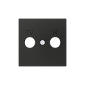 ZS55. Cover plate for TV/R insert 55x55 mm - Anthracite by Zennio