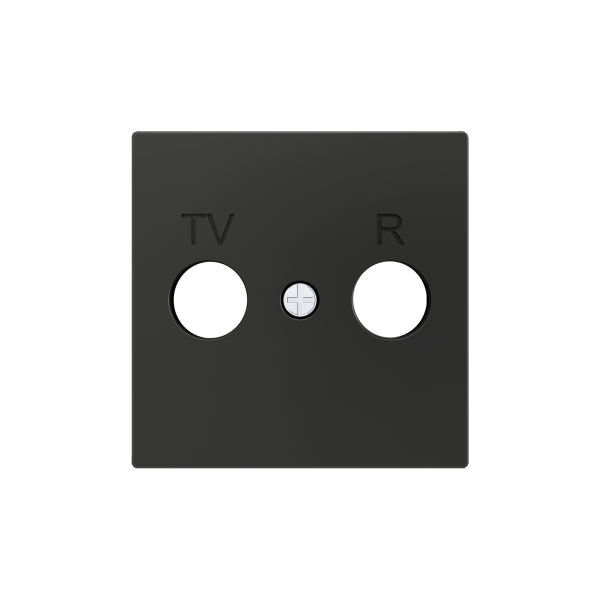 ZS55. Cover plate for TV/R insert 55x55 mm - Anthracite by Zennio