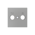 ZS55. Cover plate for TV/R insert 55x55 mm - Silver by Zennio