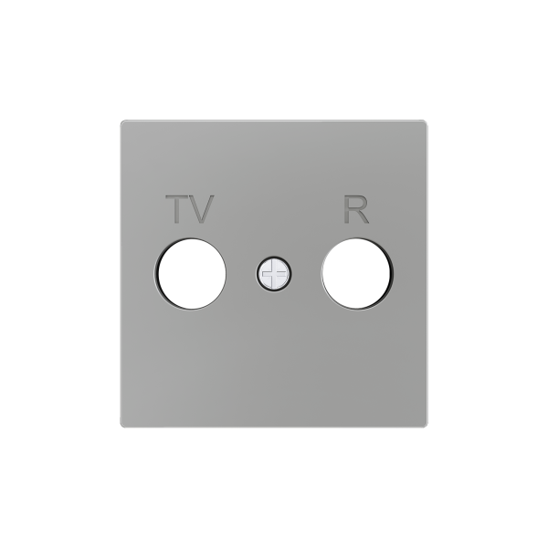 ZS55. Cover plate for TV/R insert 55x55 mm - Silver by Zennio