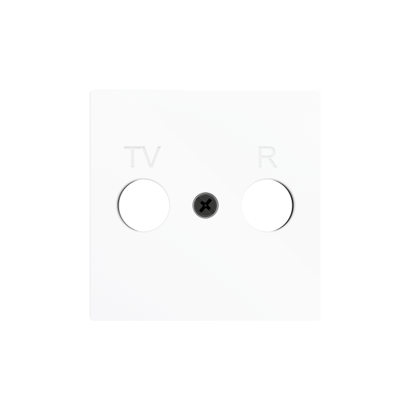 ZS55. Cover plate for TV/R insert 55x55 mm - Matt white by Zennio