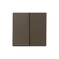 ZS55. Double switch cover 55x55 mm - Mocha by Zennio