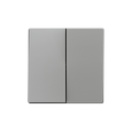 ZS55. Double switch cover 55x55 mm - Silver by Zennio