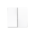 ZS55. Double switch cover 55x55 mm - Matt white by Zennio