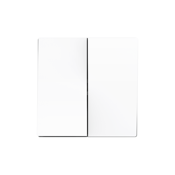 ZS55. Double switch cover 55x55 mm - Matt white by Zennio