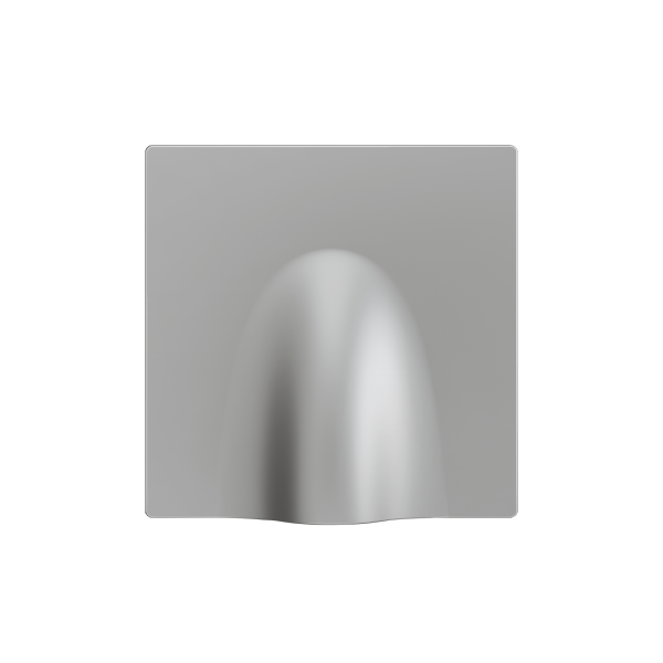 ZS55. Cable outlet cover 55x55 mm - Silver by Zennio