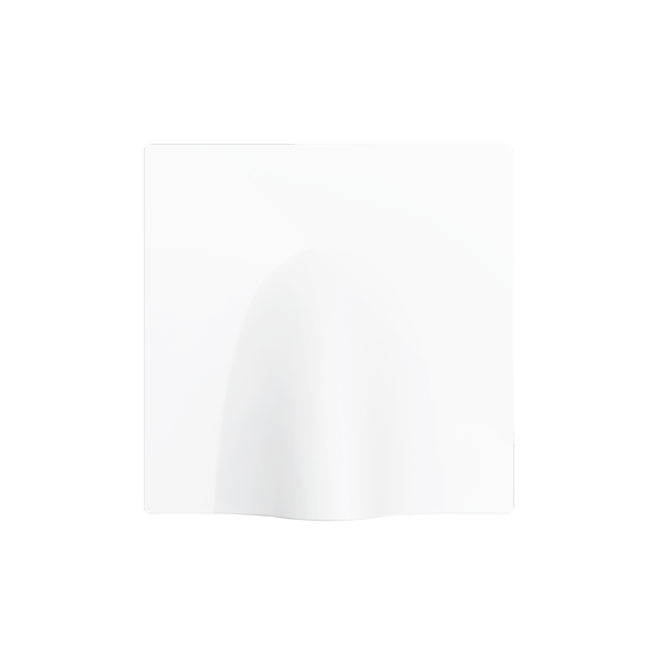 ZS55. Cable outlet cover 55x55 mm - Matt white by Zennio