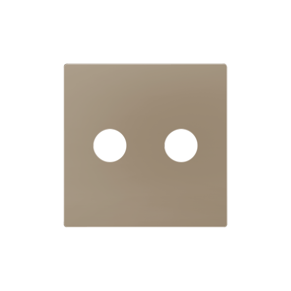 ZS55. Cover for RCA insert 55x55 mm - Champagne by Zennio