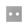 ZS55. Cover for RCA insert 55x55 mm - Silver by Zennio