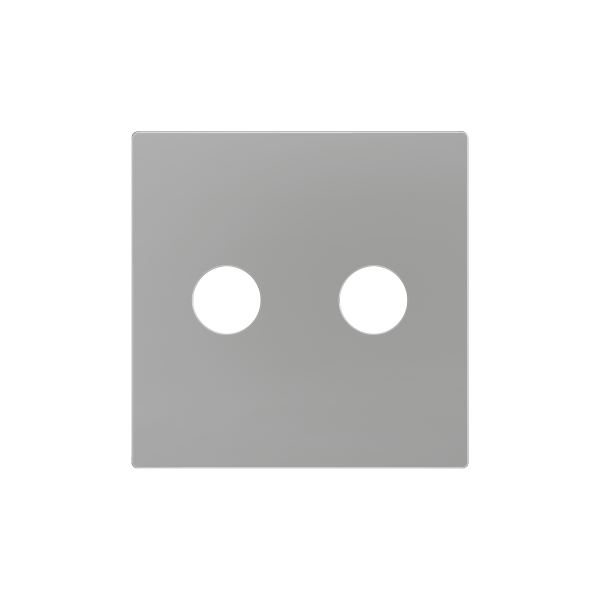 ZS55. Cover for RCA insert 55x55 mm - Silver by Zennio